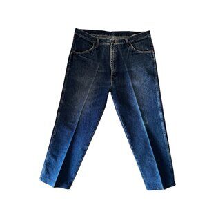 Rustler Mens 38x30 Relaxed Fit Blue Denim Jeans 100% Cotton Hemned to 37”